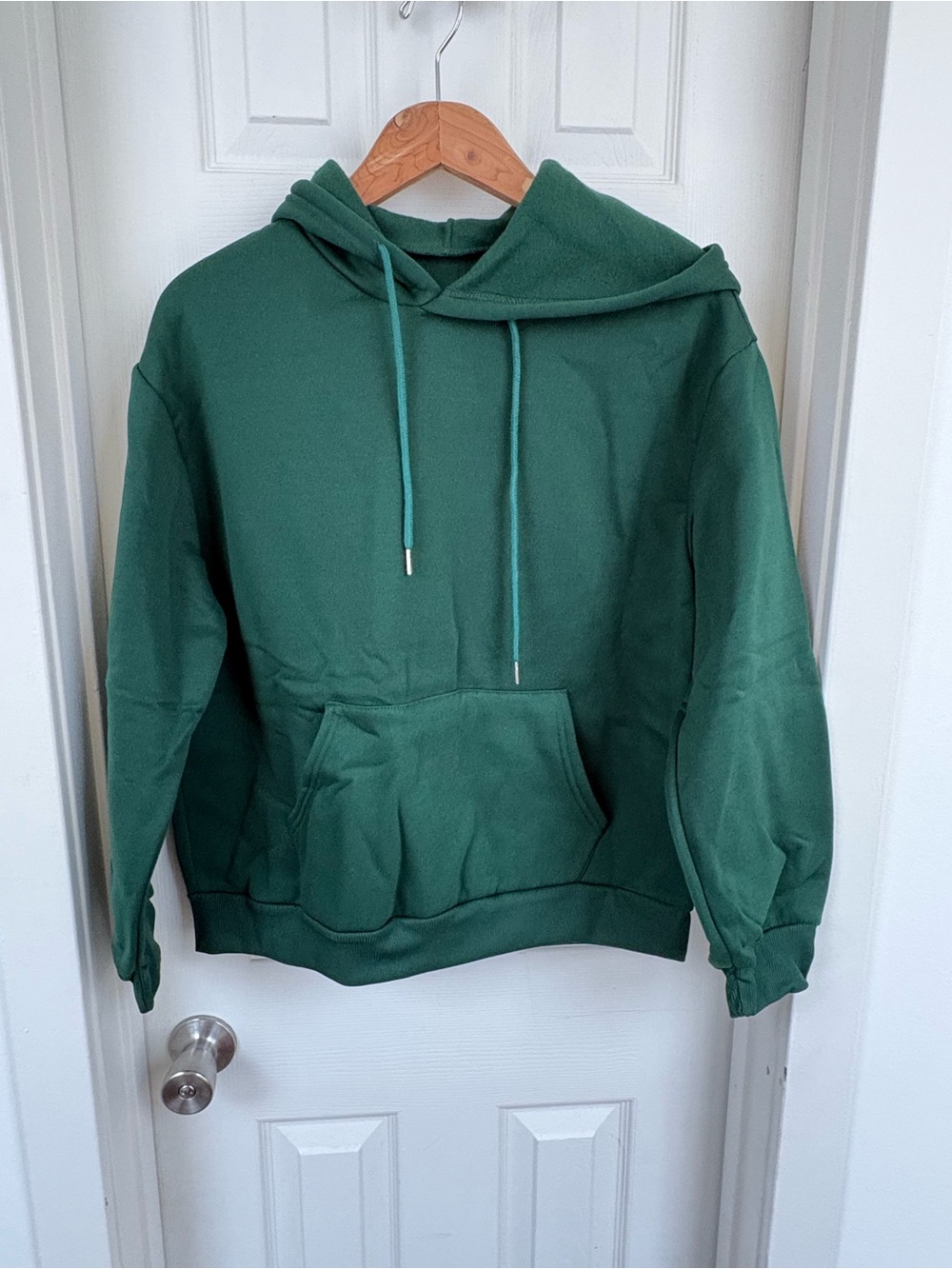 SHEIN Dark Green Pullover Hoodie
